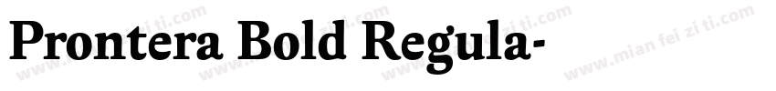 Prontera Bold Regula字体转换